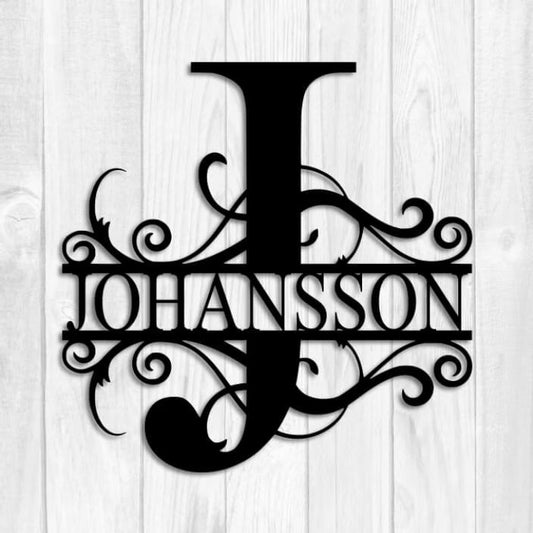 Metallimonogrammi omalla kirjaimella