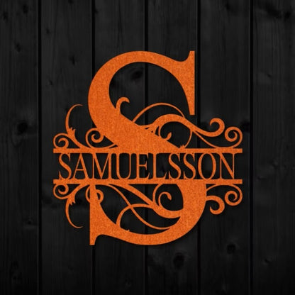 Metallimonogrammi omalla kirjaimella