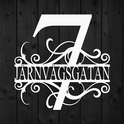 Monogrammi Isolla numerolla ja nimellä