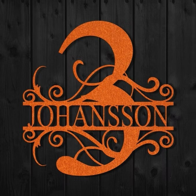 Monogrammi Isolla numerolla ja nimellä