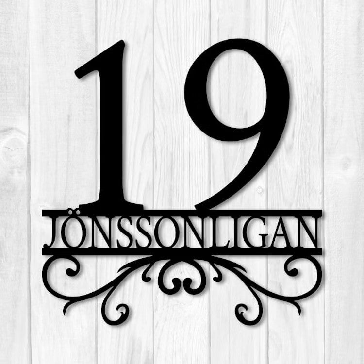 Monogrammi numerolla ja nimellä