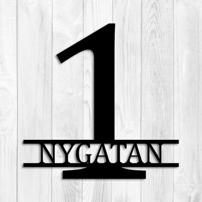 Elegantti monogrammi omalla numerolla