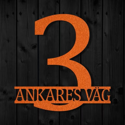 Elegantti monogrammi omalla numerolla